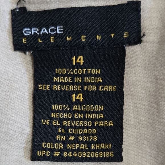 Grace Elements Women’s Flared‎ Cotton Skirt – Size 14 (Beige) - Picture 7 of 7